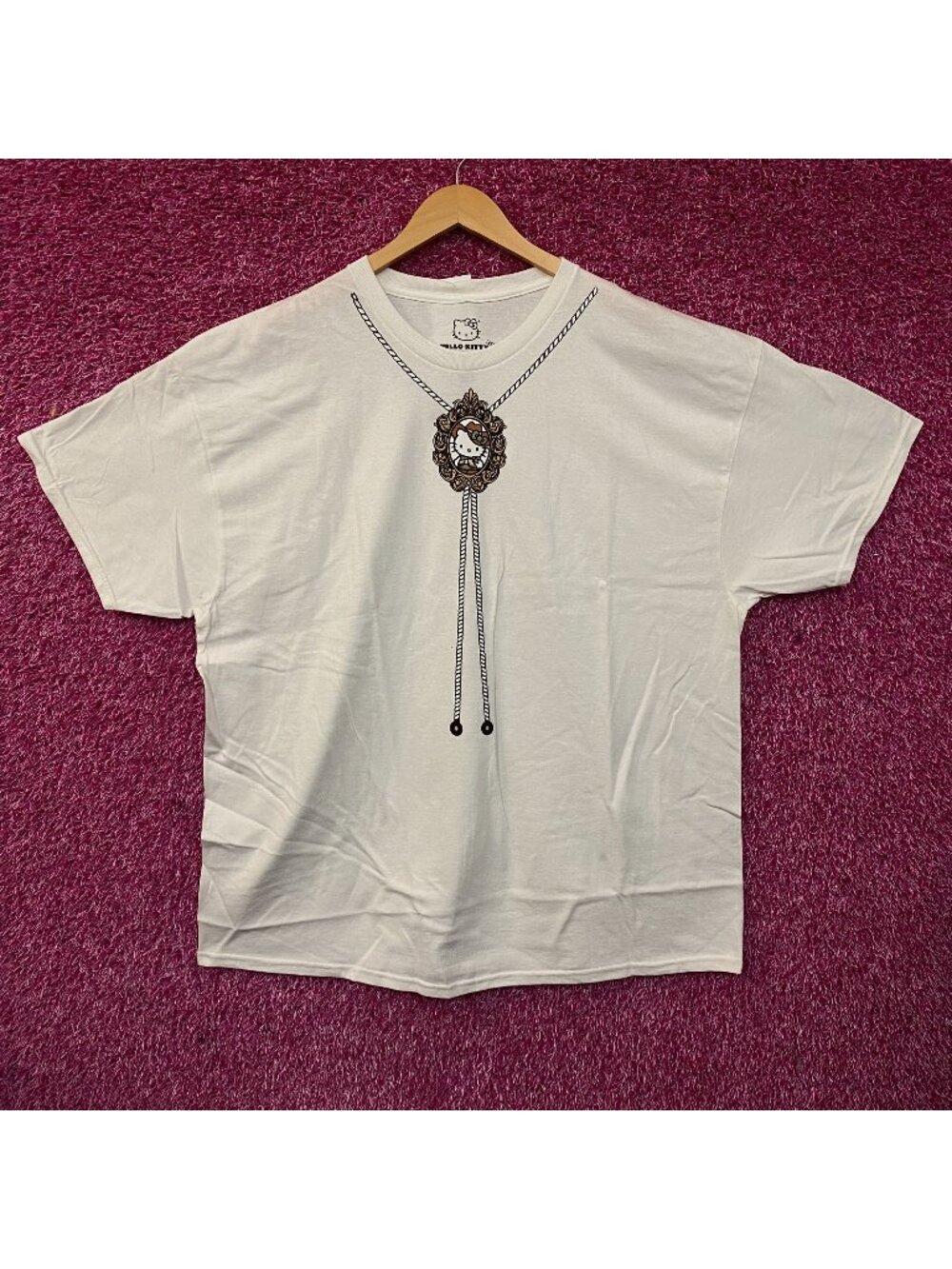 Sanrio Hello Kitty Bolo Tie Cute Graphic T-Shirt Large 2XL